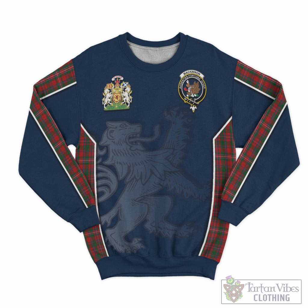 Tartan Vibes Clothing MacKinnon Tartan Sweater with Family Crest and Lion Rampant Vibes Sport Style