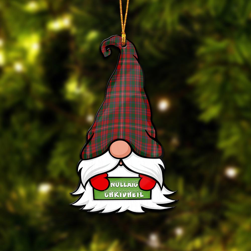 MacKinnon (McKinnon) Gnome Christmas Ornament with His Tartan Christmas Hat - Tartan Vibes Clothing