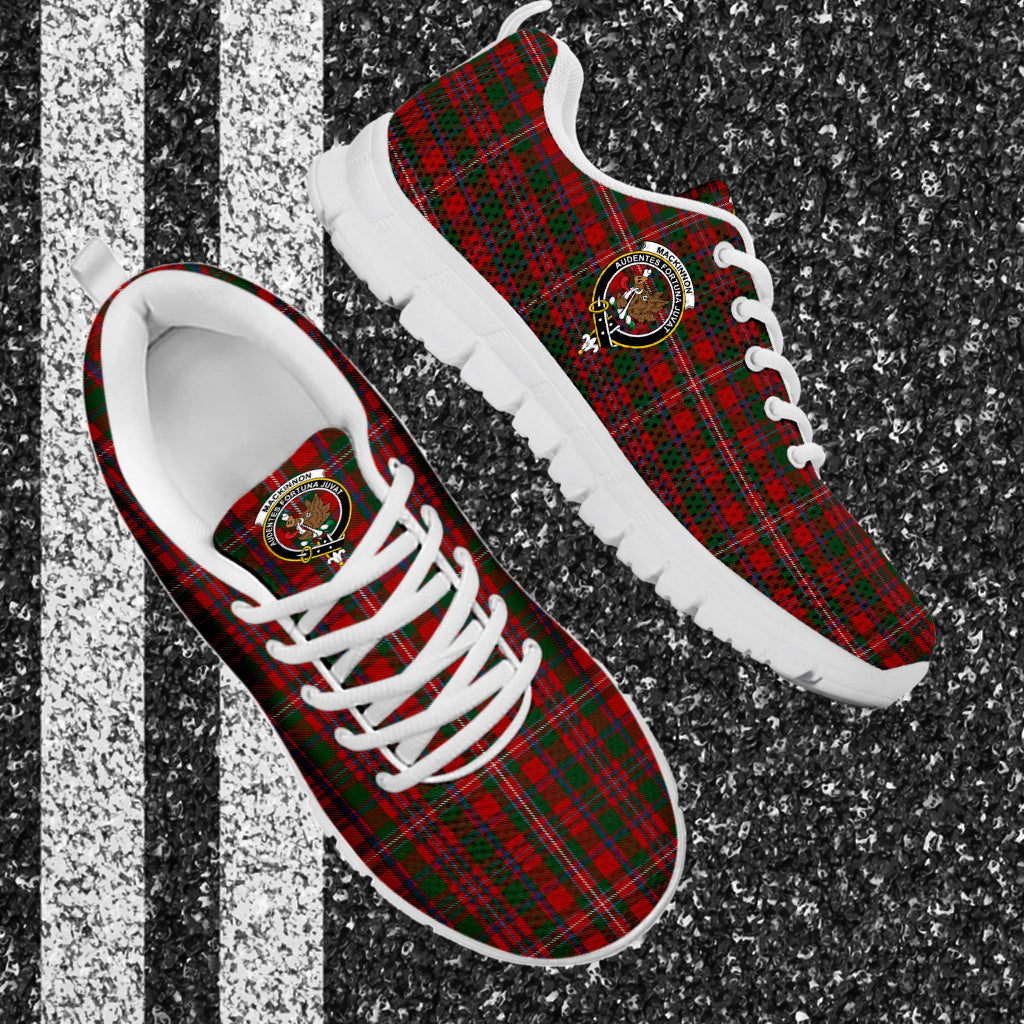 MacKinnon (McKinnon) Tartan Sneakers with Family Crest - Tartan Vibes Clothing