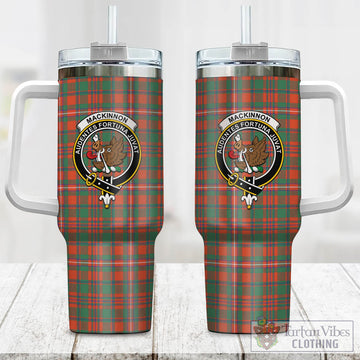 MacKinnon Ancient Tartan and Family Crest Tumbler with Handle