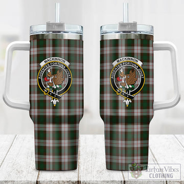 MacKinnon Dress Tartan and Family Crest Tumbler with Handle