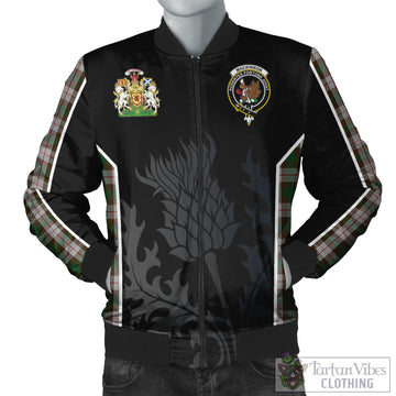 MacKinnon Dress Tartan Bomber Jacket with Family Crest and Scottish Thistle Vibes Sport Style