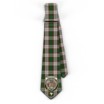 MacKinnon Dress Tartan Classic Necktie with Family Crest