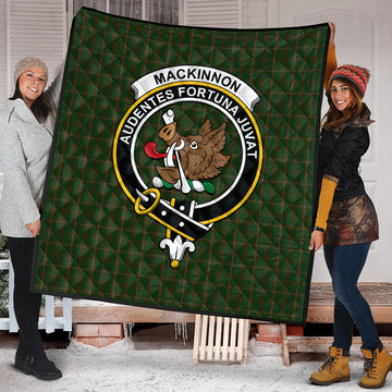 MacKinnon Hunting Tartan Quilt with Family Crest
