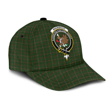 MacKinnon Hunting Tartan Classic Cap with Family Crest