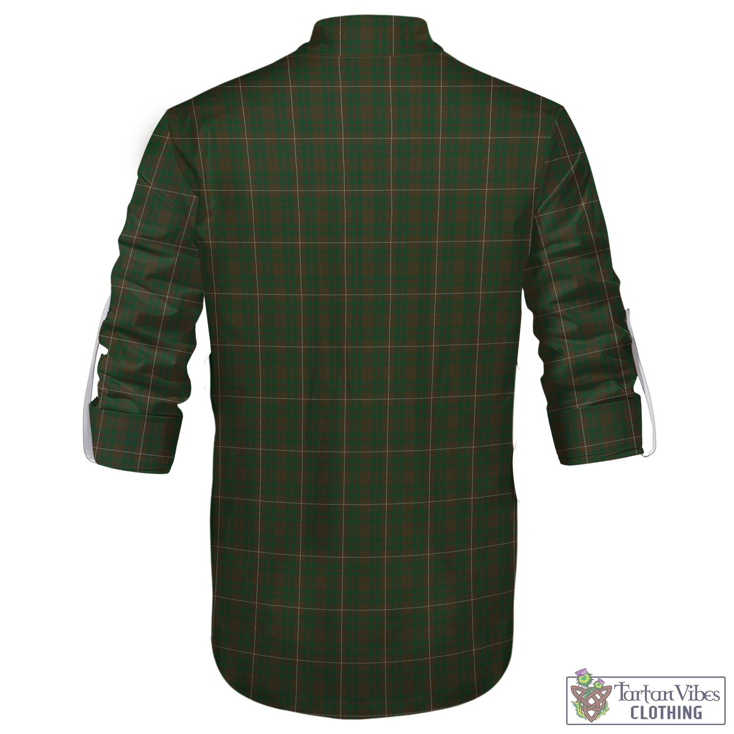 Tartan Vibes Clothing MacKinnon Hunting Tartan Men's Scottish Traditional Jacobite Ghillie Kilt Shirt