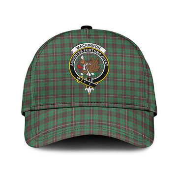 MacKinnon Hunting Ancient Tartan Classic Cap with Family Crest