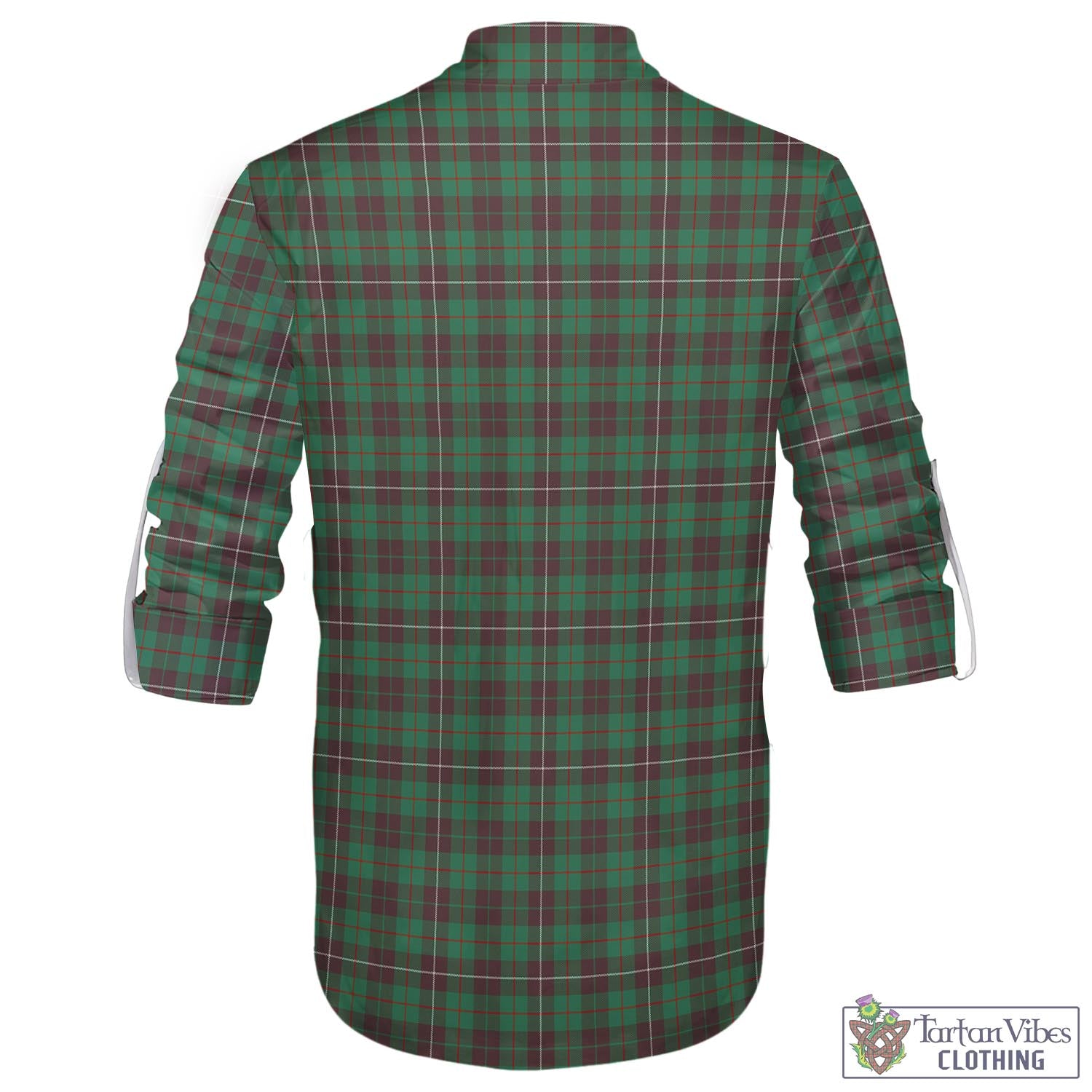 Tartan Vibes Clothing MacKinnon Hunting Ancient Tartan Men's Scottish Traditional Jacobite Ghillie Kilt Shirt