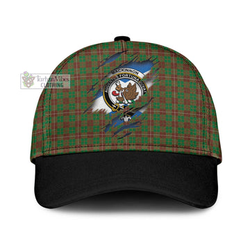MacKinnon Hunting Modern Tartan Classic Cap with Family Crest In Me Style