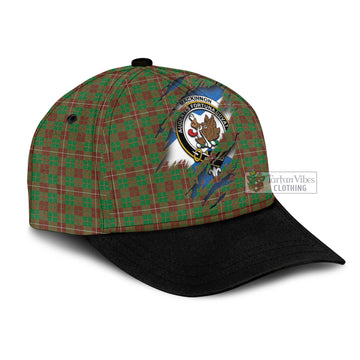 MacKinnon Hunting Modern Tartan Classic Cap with Family Crest In Me Style
