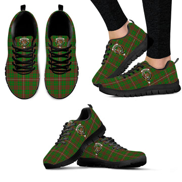 MacKinnon Hunting Modern Tartan Sneakers with Family Crest
