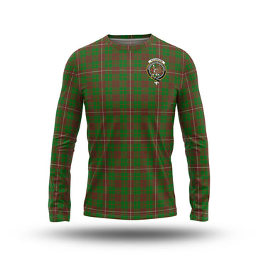 MacKinnon Hunting Modern Tartan Long Sleeve T-Shirt with Family Crest