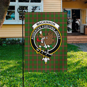 MacKinnon Hunting Modern Tartan Flag with Family Crest