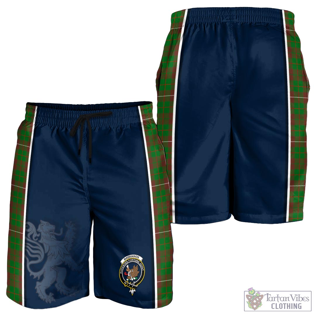 Tartan Vibes Clothing MacKinnon Hunting Modern Tartan Men's Shorts with Family Crest and Lion Rampant Vibes Sport Style