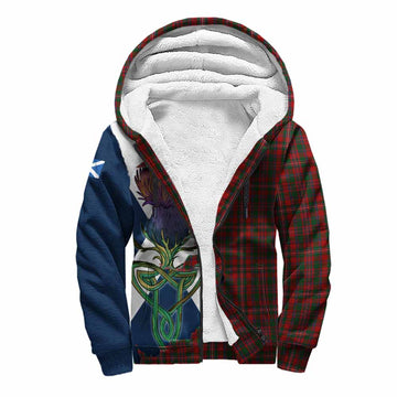 MacKinnon (McKinnon) Tartan Family Crest Sherpa Hoodie Scottish Thistle Celtic Inspired