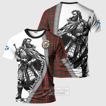 Tartan Vibes Clothing MacKinnon (McKinnon) Tartan Clan Crest T-Shirt with Highlander Warrior Celtic Style