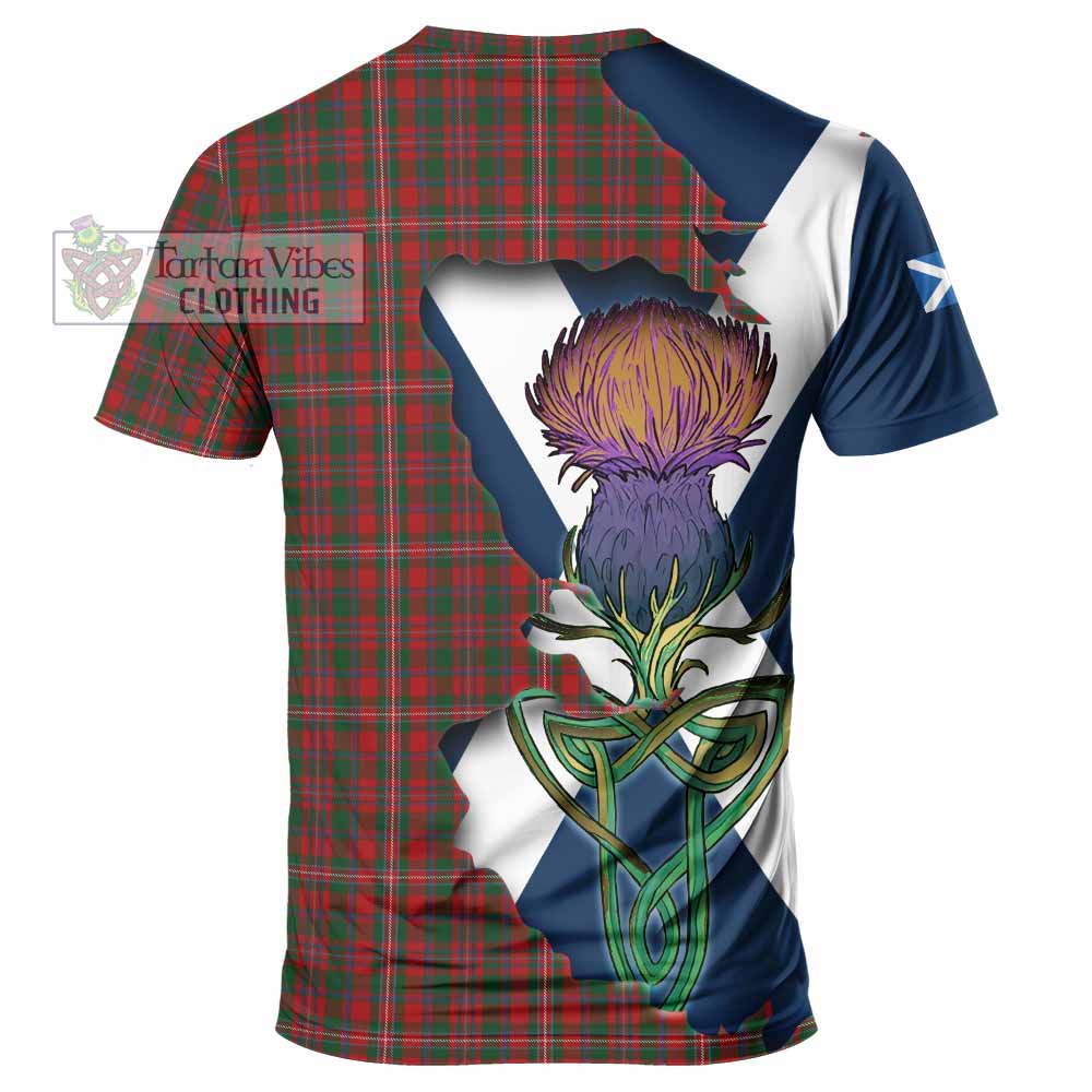 Tartan Vibes Clothing MacKinnon (McKinnon) Tartan Family Crest T-Shirt Scottish Thistle Celtic Inspired