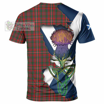 Tartan Vibes Clothing MacKinnon (McKinnon) Tartan Family Crest T-Shirt Scottish Thistle Celtic Inspired