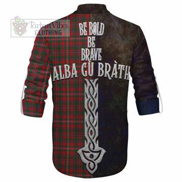 MacKinnon (McKinnon) Tartan Family Crest Ghillie Kilt Shirt Alba Gu Brath Be Brave Lion Ancient Style