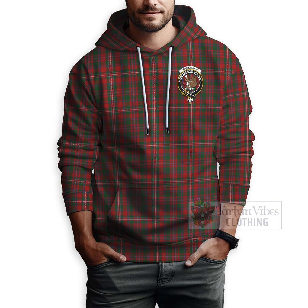 Tartan Vibes Clothing MacKinnon (McKinnon) Tartan Hoodie with Family Crest Celtic Skull Style