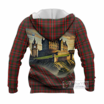 MacKinnon (McKinnon) Tartan Family Crest Knitted Hoodie with Scottish Ancient Castle Style