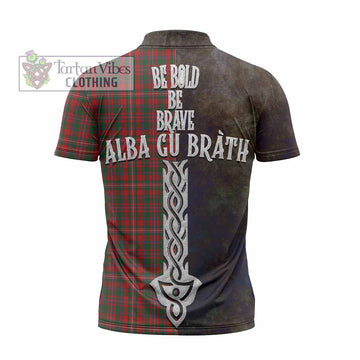 MacKinnon (McKinnon) Tartan Family Crest Zipper Polo Shirt Alba Gu Brath Be Brave Lion Ancient Style