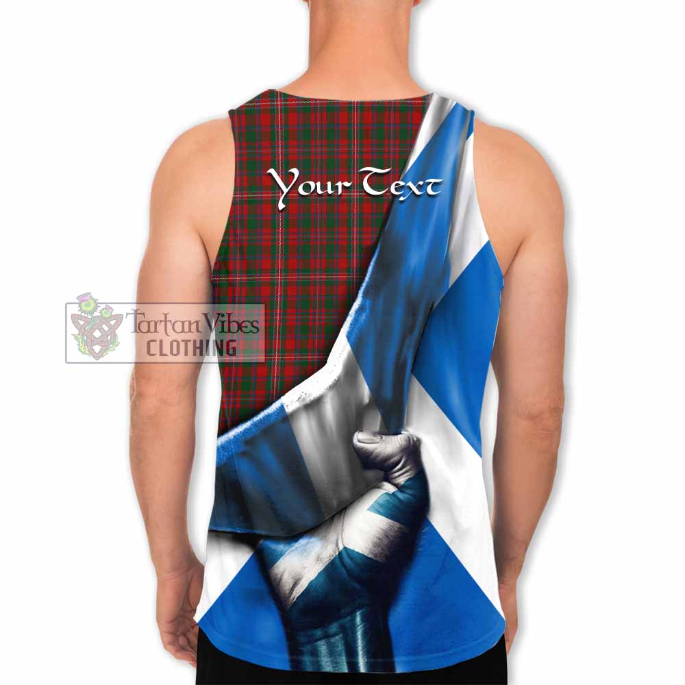 Tartan Vibes Clothing MacKinnon (McKinnon) Tartan Men's Tank Top with Family Crest Scotland Patriotic Style