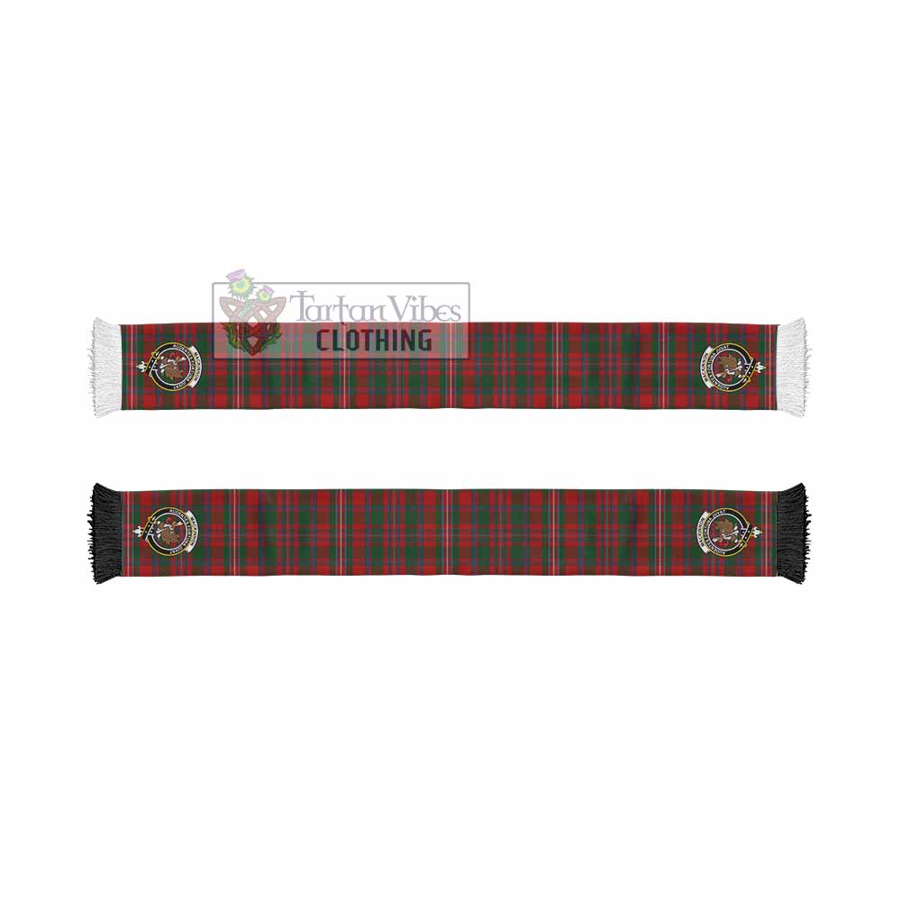 Tartan Vibes Clothing MacKinnon (McKinnon) Tartan Ruffneck Scarf with Family Crest
