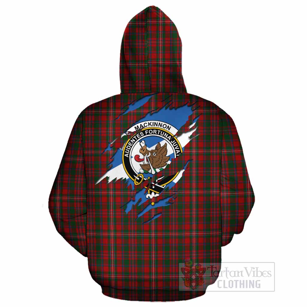 MacKinnon (McKinnon) Clan Crest In Me Tartan Cotton Hoodie Scotland Flag Style