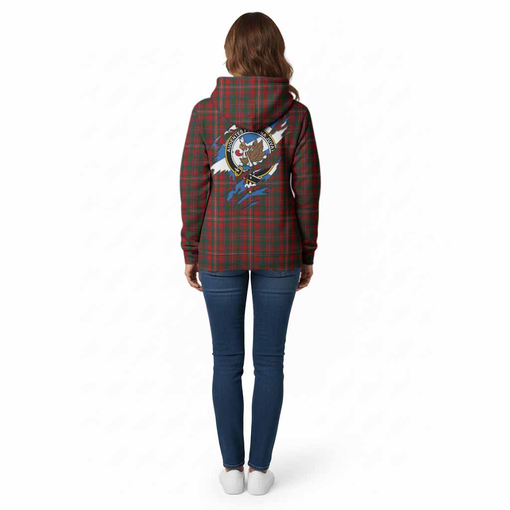 MacKinnon (McKinnon) Clan Crest In Me Tartan Cotton Hoodie Scotland Flag Style