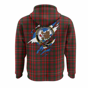 MacKinnon (McKinnon) Clan Crest In Me Tartan Hoodie Scotland Flag Style