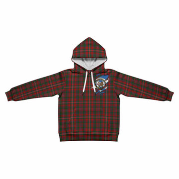 MacKinnon (McKinnon) Clan Crest In Me Tartan Kid Hoodie Scotland Flag Style