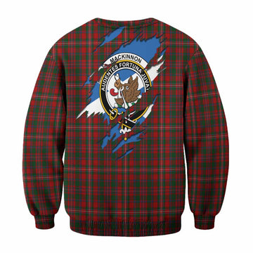 MacKinnon (McKinnon) Clan Crest In Me Tartan Sweatshirt Scotland Flag Style