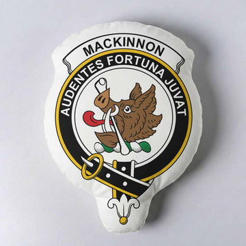 MacKinnon (McKinnon) Clan Crest Shaped Throw Pillow, Scottish Clan Badge Decorative Pillow