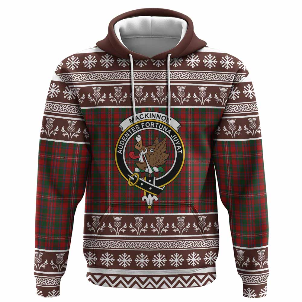 MacKinnon (McKinnon) Clan Tartan Christmas Hoodie with Family Crest - Tartan Vibes Clothing