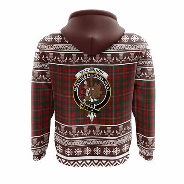 MacKinnon (McKinnon) Clan Tartan Christmas Hoodie with Family Crest