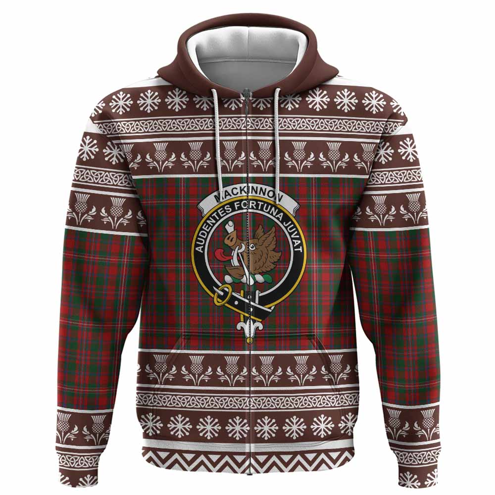 MacKinnon (McKinnon) Clan Tartan Christmas Hoodie with Family Crest - Tartan Vibes Clothing