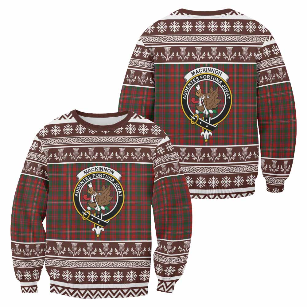 MacKinnon (McKinnon) Clan Tartan Christmas Sweatshirt with Family Crest - Tartan Vibes Clothing