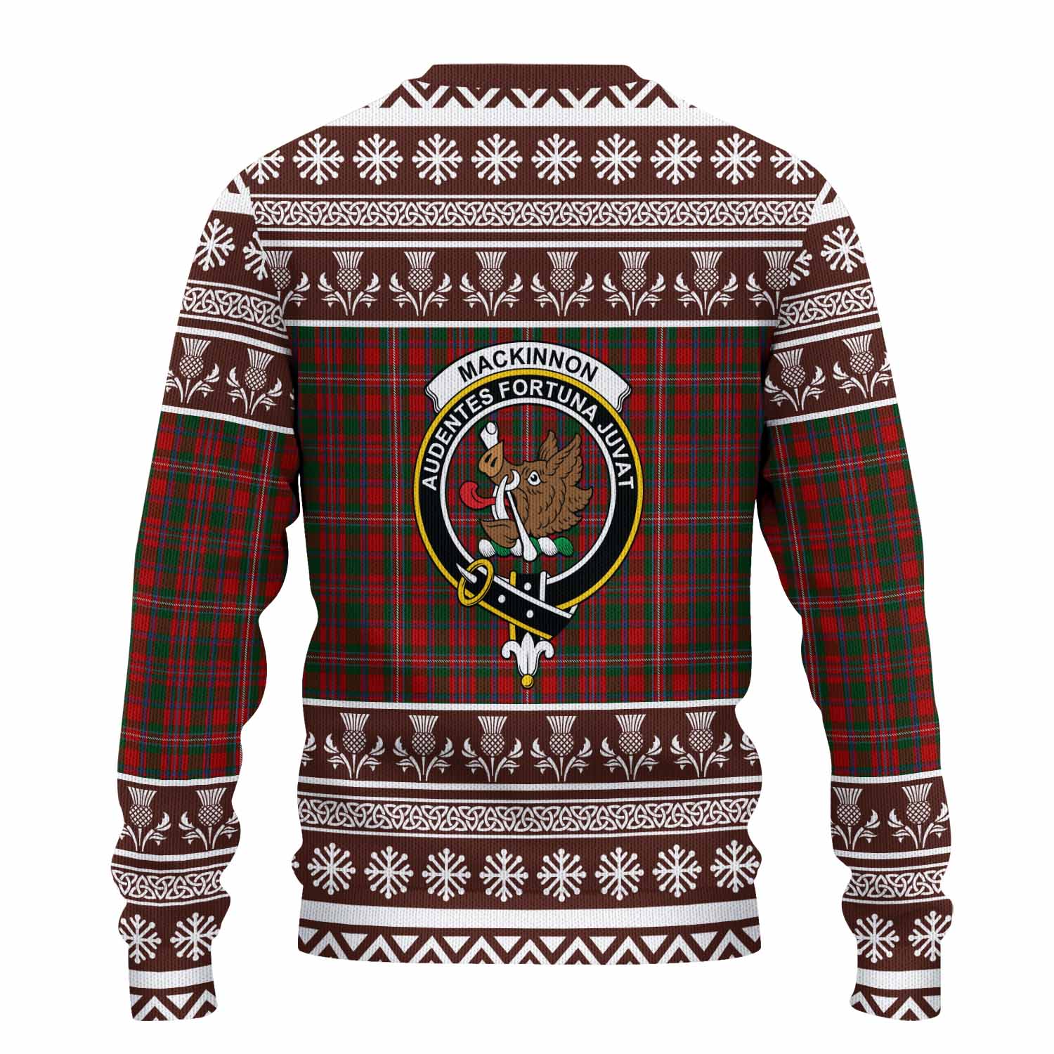 MacKinnon (McKinnon) Clan Tartan Christmas Ugly Sweater with Family Crest - Tartan Vibes Clothing