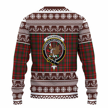 MacKinnon (McKinnon) Clan Tartan Christmas Ugly Sweater with Family Crest