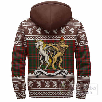 MacKinnon (McKinnon) Clan Tartan Crest Christmas Fleece Hoodie Coat of Arms Funny Style