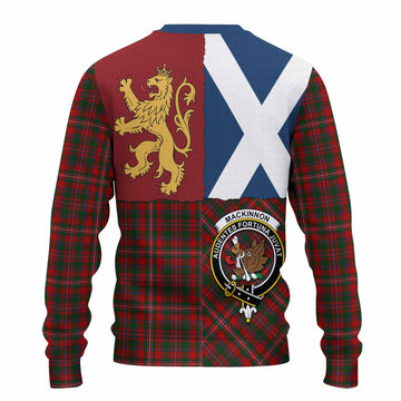 MacKinnon (McKinnon) Crest Tartan Knitted Sweater with Lion Rampant Saltire Style