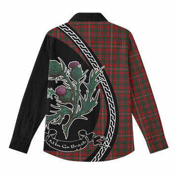 MacKinnon (McKinnon) Family Crest Tartan Women Casual Shirt Alba Thistle Inspired - Tartan Vibes Clothing