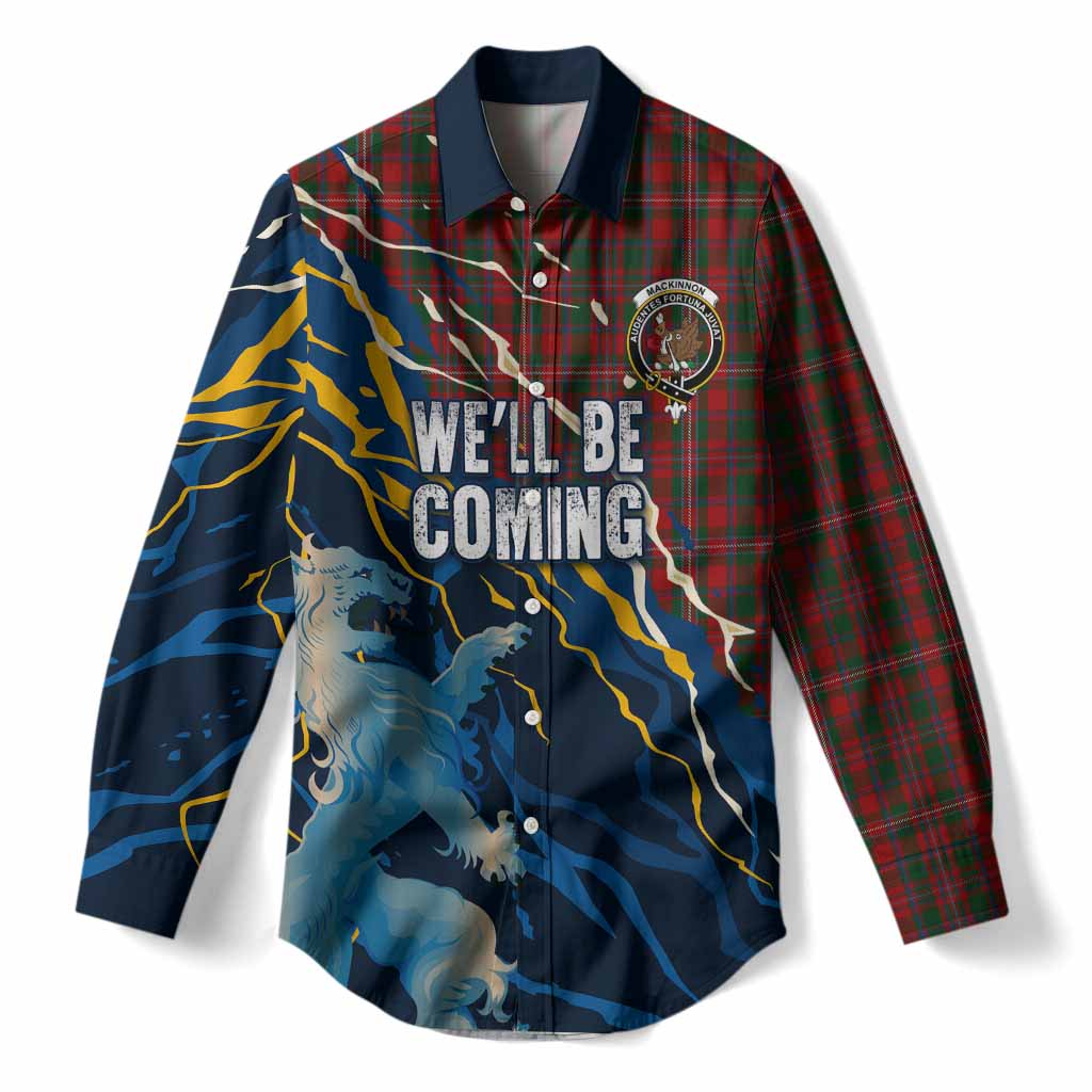 MacKinnon (McKinnon) Scotland Tartan Women Casual Shirt WC2026 Football - We'll Be Coming