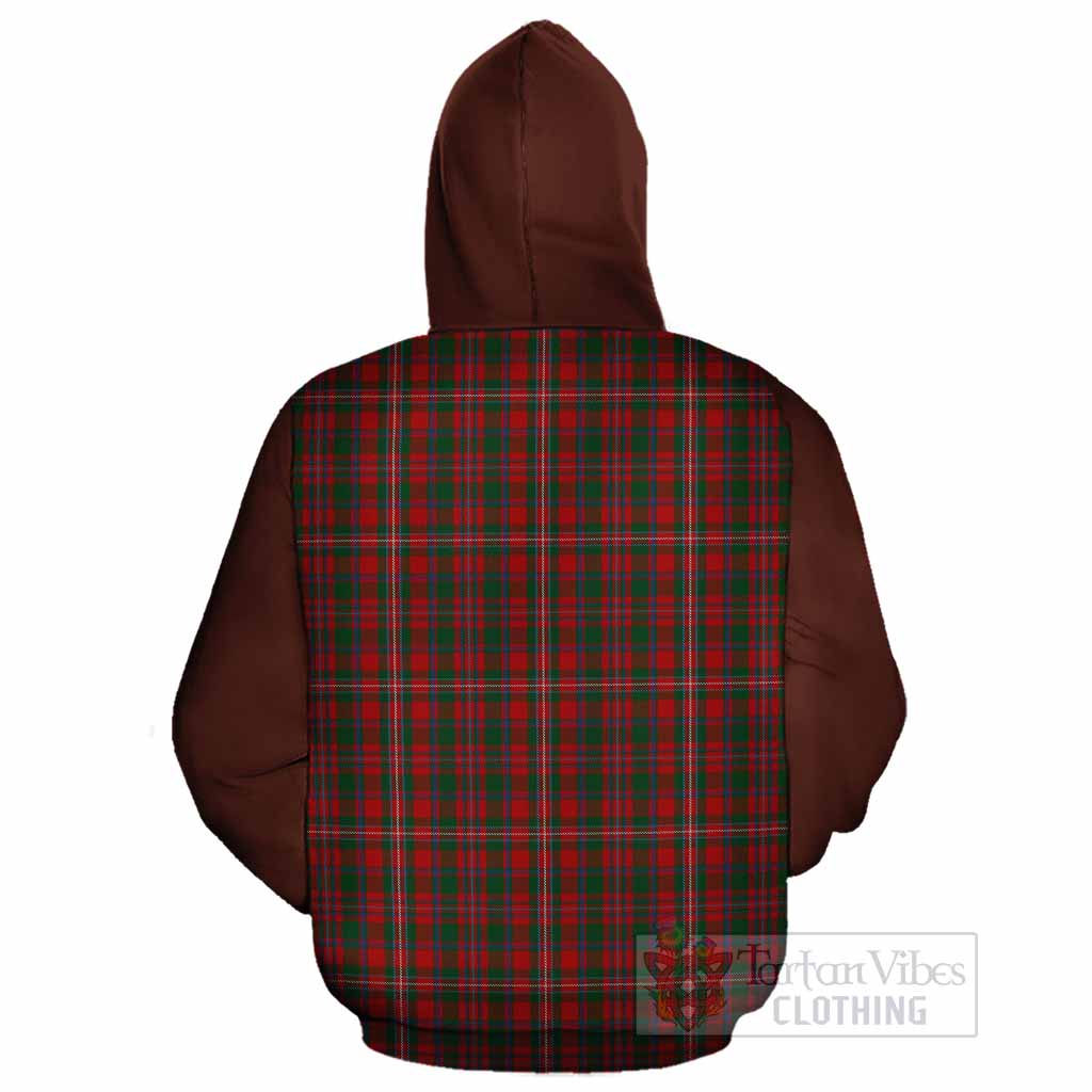 MacKinnon (McKinnon) Tartan Accent Cotton Hoodie with Family Crest