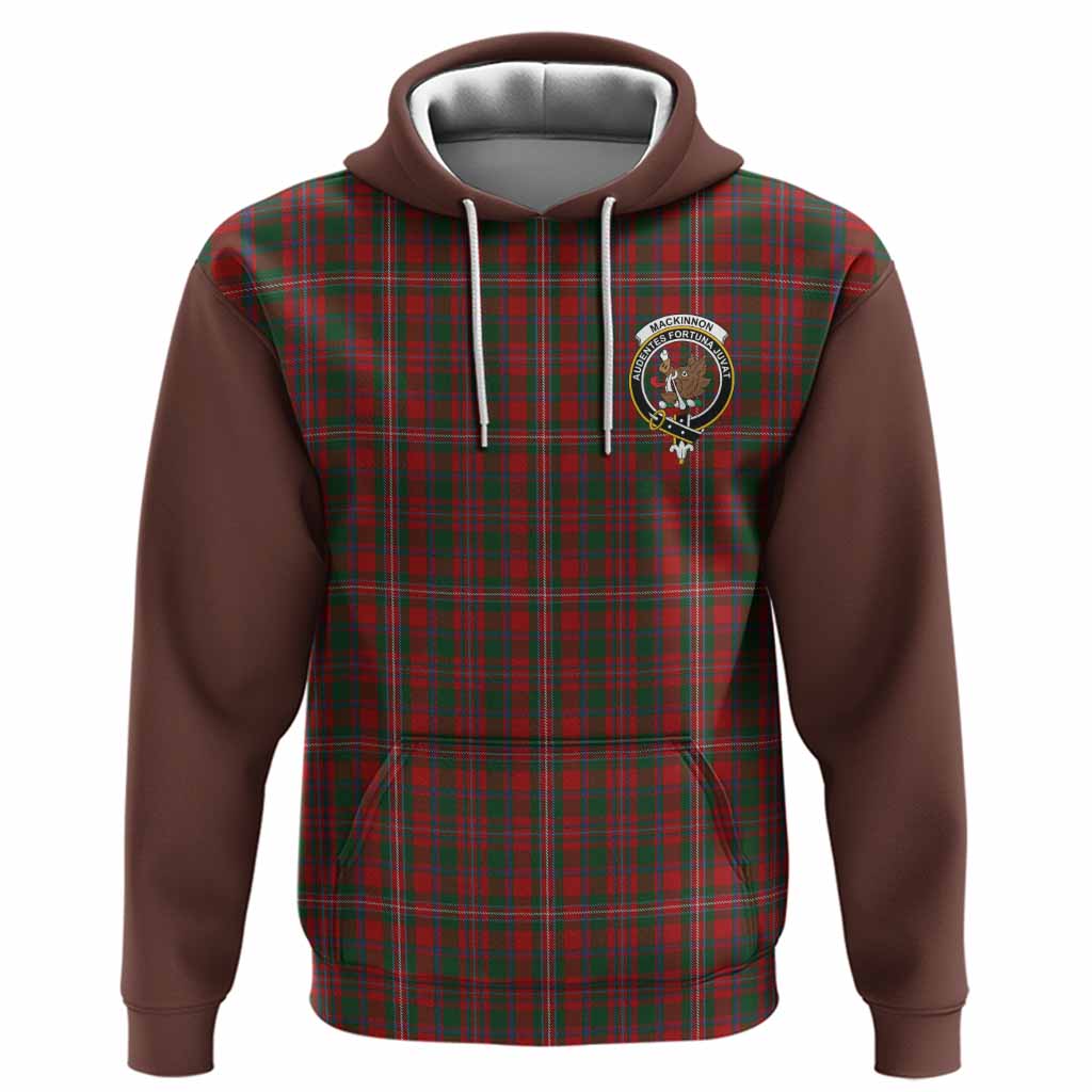 MacKinnon (McKinnon) Tartan Accent Hoodie with Family Crest