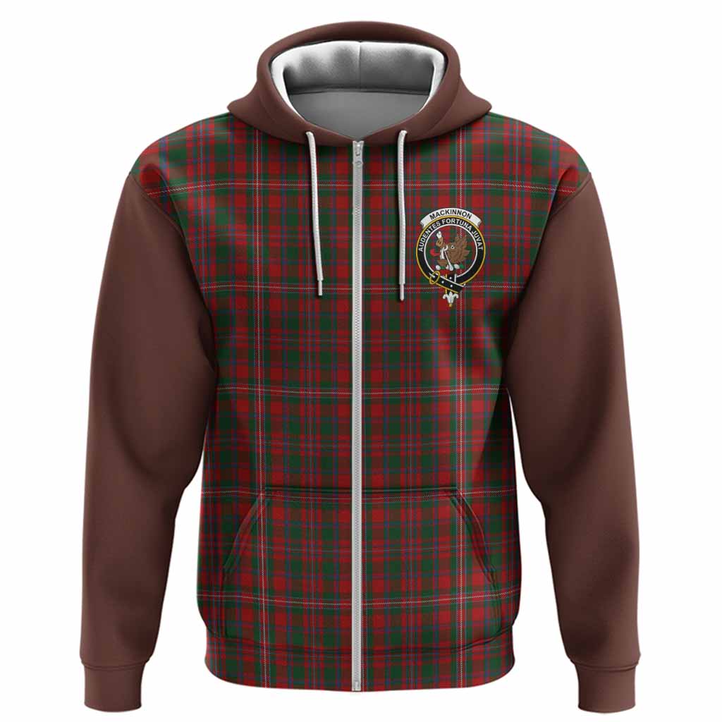 MacKinnon (McKinnon) Tartan Accent Hoodie with Family Crest
