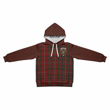 MacKinnon (McKinnon) Tartan Accent Kid Hoodie with Family Crest