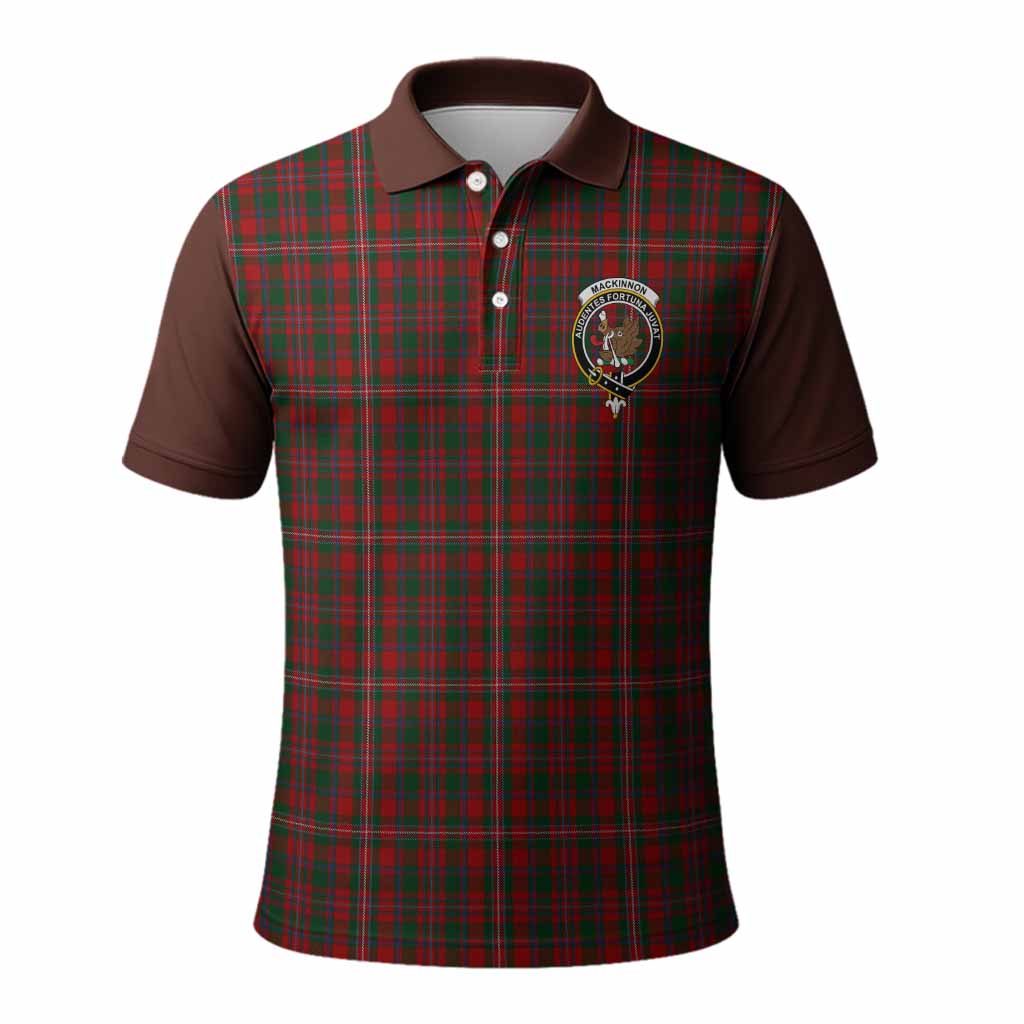 MacKinnon (McKinnon) Tartan Accent Polo Shirt with Family Crest