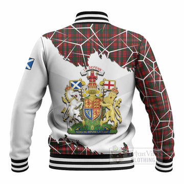 MacKinnon (McKinnon) Tartan Baseball Jacket with Family Crest and Lion Rampant Grunge Style